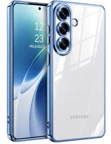 Image of VONZEE Clear Logo Electroplating Transparent Case for Samsung S26 Ultra 5G, Magnetic Plating Electroplate TPU Cover, Individual Camera Protection for Each Lens - Sierra