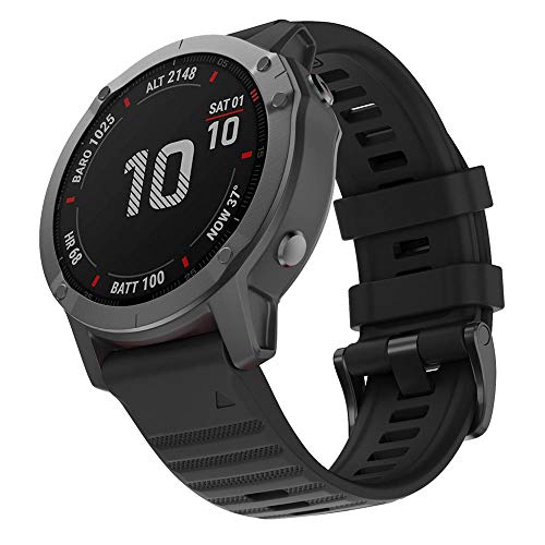 Correa de reloj 26mm para Garmin Fenix 5X de silicona suave ágata 3