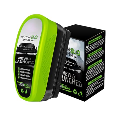 Image of STHIRA Car Oil Film Cleaning Brush with Integrated Cleaner Durable Sponge