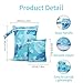 CoolaPeach 2 Pcs Wet Bags Waterproof Reusable Zippered Pocket Cloth Diaper Wet Dry Bags for Travel Beach Pool Swim, Baby Diapers,Gym Yoga Wet Clothes,Swimsuit,water wipes(Blue turtle)