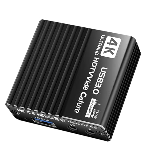 Tarjeta de captura de juego: transmisión de datos suave, fidelidad visual mejorada, equipada con una interfaz USB 3.0, garantiza una transferencia de datos de alta velocidad, aprovecha la captura de
