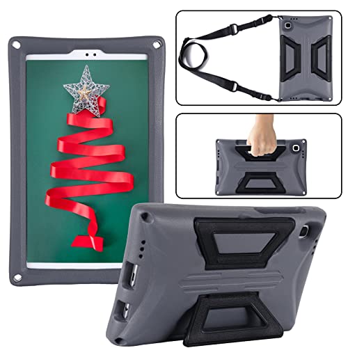 Newstyle Kids Case For Samsung Galaxy Tab A7 Lite 8.7-Inch 2021 Release, Shoulder Strap Rugged Protective Case With Folding Handle Kickstands For Galaxy Tab A7 Lite 8.7 (Sm-T220/T225) (Black) #TOP24