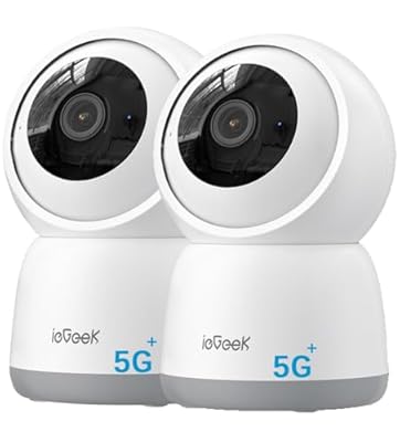 ieGeek 2.4/5GHz Camara Vigilancia WiFi Interior 2K 360°PTZ  Cámara Vigilancia Interior para Bebes/Mascotas/Seguridad Casa  Seguimiento Automático  Voz Bidireccional  Detección Humanoide  Alarma  2Pack