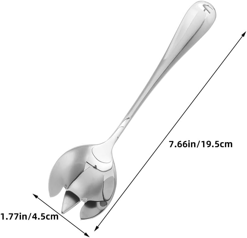 Ciieeo 8pcs Salad Utensils: Stainless Steel Salad Forks Buffet Spoons For Food Cooking Catering Kitchen Banquet Restaurant Home Silver