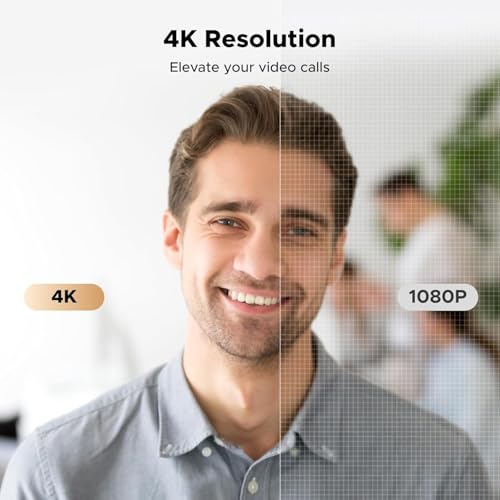 Image of ARVOX 2026 4K Webcam for PC & Laptop, Sony-Sensor, Privacy Shutter, 4K@30FPS & 1080P@60FPS, 360 Rotation, Autofocus, Built-in Microphone, USB Plug & Play for Video Calls, Streaming & Online Meetings