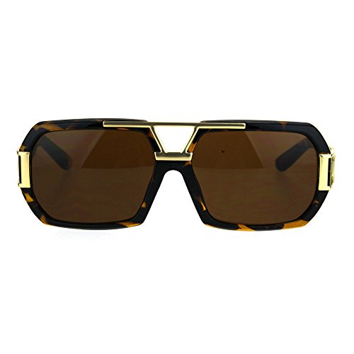 Mens Designer Fashion Sunglasses Flat Top Rectangular Stylish Shades UV 4002