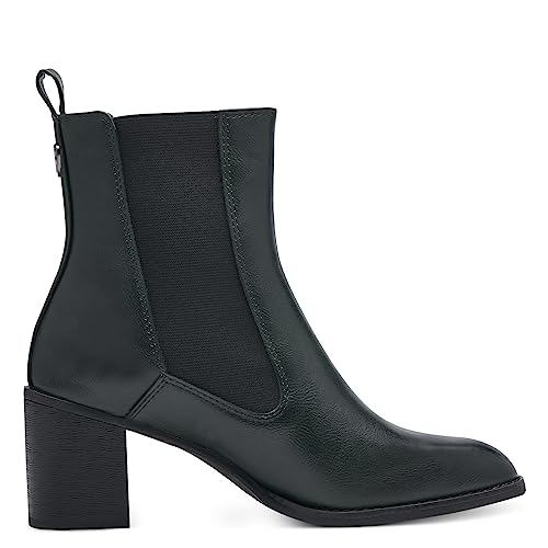 MARCO TOZZI Damen Chelsea Boots aus Kunstleder mit Absatz, Grün (Forest), 39