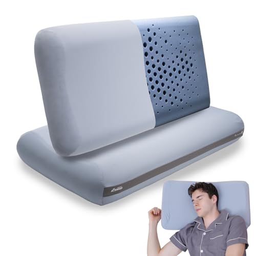 AiSleep Almohada Cervical Viscoelástica, Almohada Cervical para Personas Que Duermen...