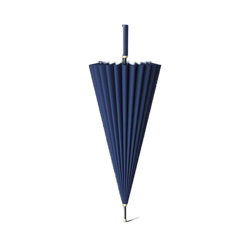 Parapluie de golf droit grand format bleu avec 24 baleines pour la pluie
