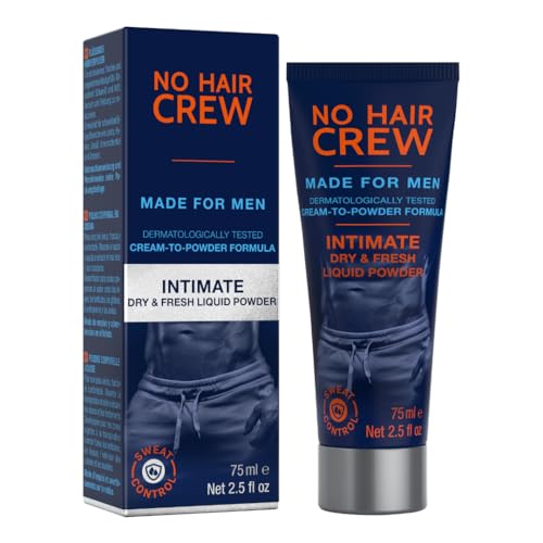 NO HAIR CREW Flüssiges Intimpuder für Männer 75 ml Creme-zu-Puder