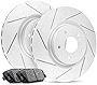 R1 Concepts Front Brakes and Rotors Kit |Front Brake Pads| Brake Rotors and Pads| Ceramic Brake Pads and Rotors |fits 2007-2010 INFINITI QX56, 2007-2015 Nissan Armada, 2007-2020 Nissan Titan