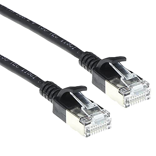 ACT CAT6a Network Cable, U/FTP LSZH LAN Cable Thin 3.8 mm Slimline, Flexible Snagless CAT 6a Cable with RJ45 Plug