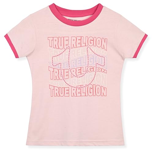 Image of True Religion Girls Jeans Shorts Set Girls Denim Short and Fashion Tee Shirt Clothing Set for Kids