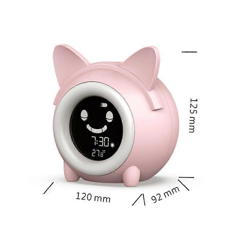 Cartoon Katze Wecker Nachtlicht Kinder Schlaf Wach Uhr Digital Elektronische Uhr Smart Wecker