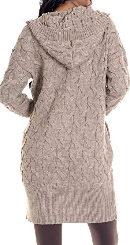 Leif Nelson Giacca Donne in Maglia con Cappuccio