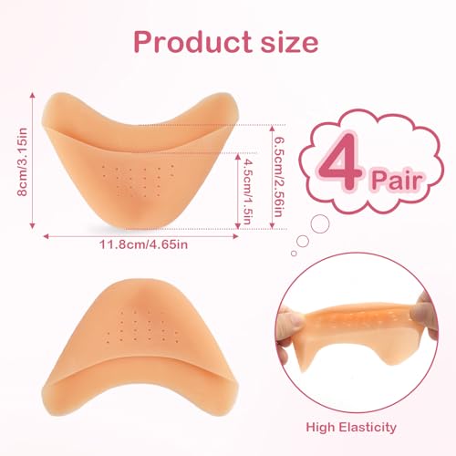 Image of CEYAZYE 4 Pair Silicone Toe Protectors for Women Blister, Reusable