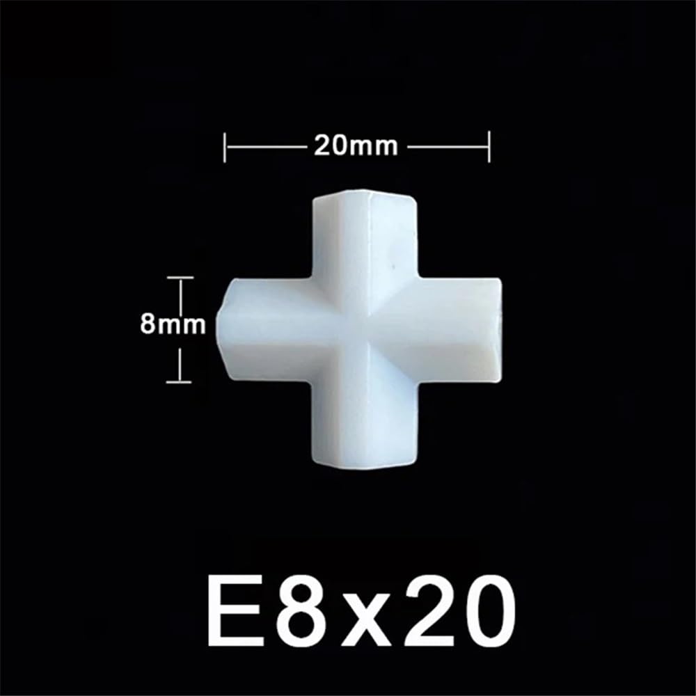 Barra di agitazione, Agitatore magnetico in PTFE CrossShape WhiteSpin Bars Confezione da 3 apparecchiature laboratorio E8x20mm
