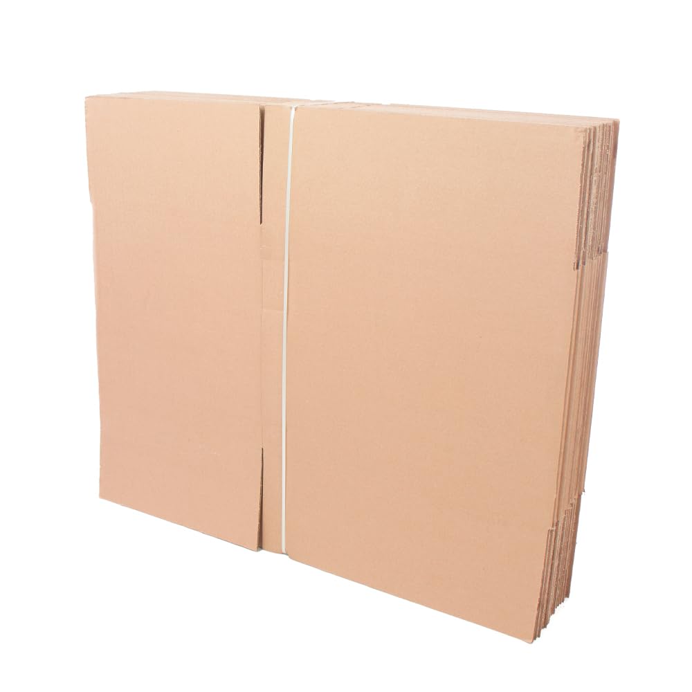 Pack 20 Cajas Cartón Reforzado con medidas 40x30x30 cm y Canal Simple - Fabricadas en España con Cartón Reciclado Resistentes para Envíos, Almacenaje y Mudanzas