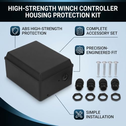 Caja control remoto para winch eléctrico ABS compatible 8000-20000LB miniatura 4