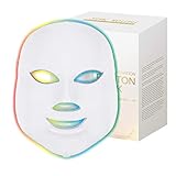 Máscaras faciales de luz LED para el cuidado de la piel del rostro 10 Heathy Care 7 Color Led Mascarilla fotón mantenimiento de la piel rejuvenecimiento facial cuidado...