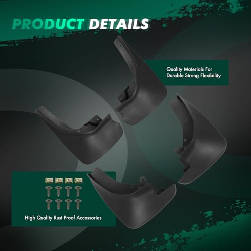 Image of SCITOO 4PCS Mud Flaps Front & Fear Splash Guard set suitable for Ford Explorer 2011-2018 ‎BB5Z-16A550-BA,BB5Z-16A550-BB,BB5Z-16A550-AA