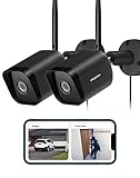 LaView Outdoor Security Cameras 1080P HD,Cameras for Home Security with AI Human Detection,Waterproof IP65,2-Way Audio,Clear Night Vision,2.4G WiFi,SD Card Slot&US Cloud Storage,Work with Alexa(2pcs)