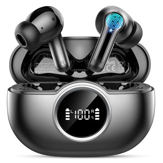 Wireless Earbuds, 2026 Bass-3.0 Bluetooth 5.4 Headphones 3D-Stereo Ear Buds, 4 ENC Noise Cancelling Mic, 40+Hrs USB-C in-Ear Earphones, IP-X7 Waterproof Sport Workout Gym for Laptop Pad Android iOS