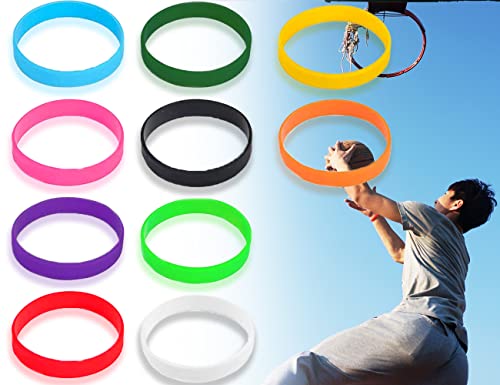 ZoeTekway 10 Bracelets en Silicone pour Hommes et Enfants de Plusieurs Couleurs pour Le Fitness, la Course à Pied, Les Sports et Les fêtes.