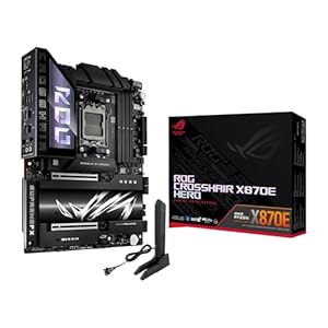 ASUS ROG Crosshair X870E Hero AMD X870E AM5 ATX Motherboard, Advanced AI PC Ready, 18+2+2 Power Stages, DDR5, PCIe® 5.0, 5X M.2, Wi-Fi 7, USB4®, AI Overclocking, Core Flex, PCIe Slot Q-Release Slim