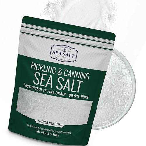 Pickling & Canning Pickling & Curing Salt for Natural Preserving, Fine Kosher Salt for Brining, 5 lb Pouch, Non Iodized