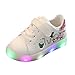 Staresen Toddler Bébé Baskets Enfants Bébés Filles Garçons Sequins Fleur Papillon Chaussures Mode Enfants LED Lumière Lumineuse Sport Chaussures pour 1-6 Ans