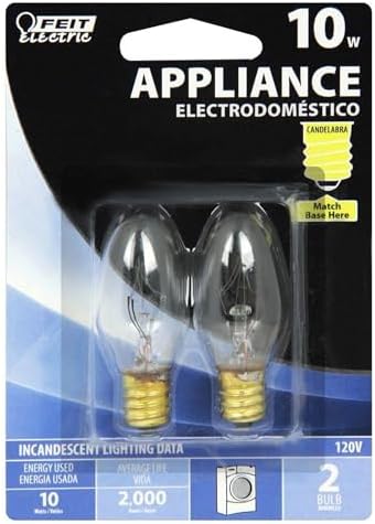 10-Watt C7 Appliance Incandescent Light Bulb (2-Pack)-Feit Electric-BP10C71/2/RP image 5