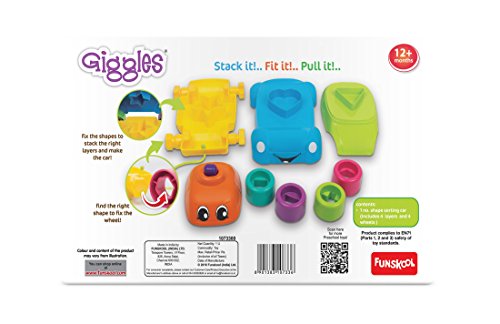 Image of Giggles Nico The Giraffe, Yellow & Giggles - 1073300 Stack a Car, Multi Color