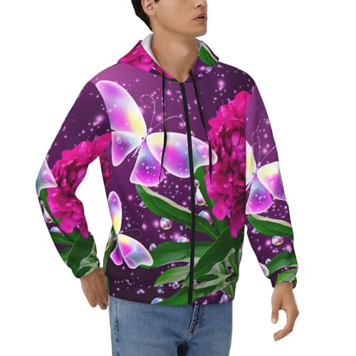 Casual hoodie EdWal avec imprimé violet de qualité supérieure pour homme