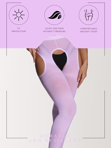Image of SUREPOCH Suspender Tights for Women Plus Size Garter Belt White Control Top Pantyhose