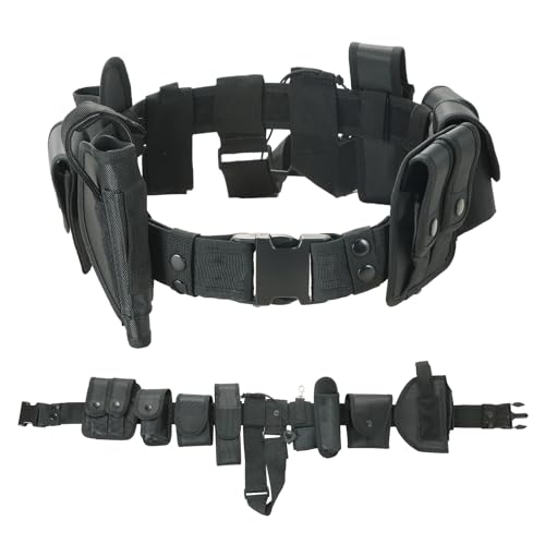 MYFULLY 10-in-1 Tactical Utility Belt Set | Law Enforcement Modular Equipment System with Holsters & Pouches, Versatile Security & Military Duty Gear, Security Belt, Police Belt