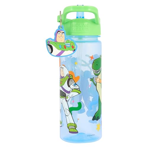 Toy Story 500ml Water Bottle with Straw & Buzz Lightyear Keyring - Image 4