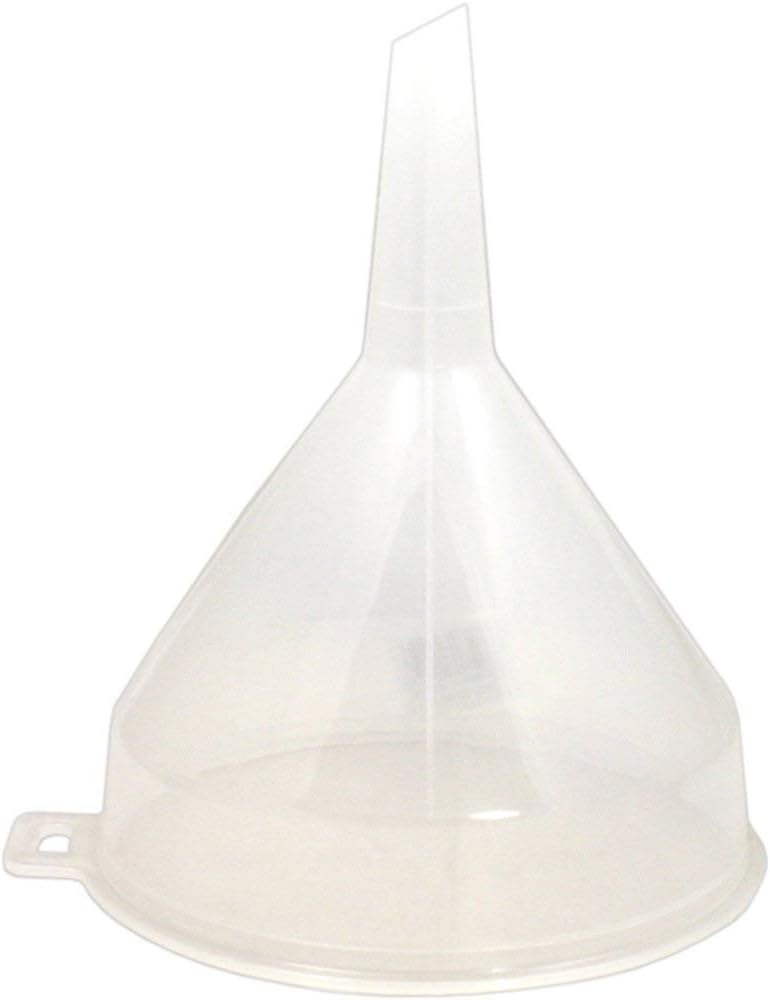 Plastic Funnel for Liquid Transfer, Food Preparation Tasks, White Colour Finish, 14 cm (5.5 Inches) Diameter Opening, Lightweight Item 1-Pack