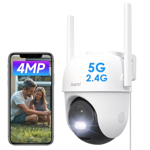 ARENTI 2.5K/4MP Pan/Tilt Outdoor Camera,5G&2.4Ghz Camera for House Security,Wifi CCTV Camera,360°...