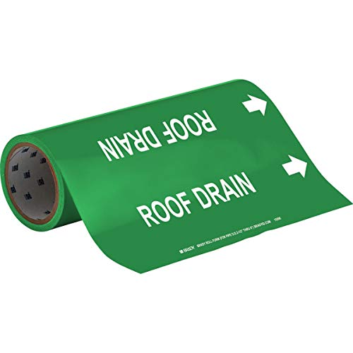 Brady 15590 marqueur de canalisation de toit de couleur verte pour gaine