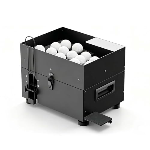 Dispensador automático de pelotas de golf, activación táctil, capacidad de 50 bolas, alimentación rápida en 3 segundos, acero antioxidante, T ajustable en altura para práctica de campo de conducción