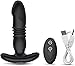 Vibrador Empuje Vibración Anal Plug Para Hombres Consolador Vibrador Masaje de Próstata Butt Plug Juguetes Sexuales Productos Para Adultos Masturbador Vibrador