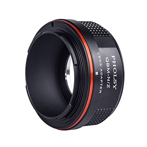 Image of PHOLSY Lens Mount Adapter Compatible with Rollei QBM Mount Lens to Nikon Z Mount Camera Body Compatible with Nikon Z fc, Z30, Z9, Z8, Z6 II, Z7 II, Z6, Z7, Z5, Z50