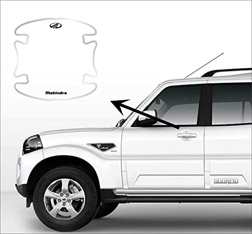 Image of BFRC 3D Gel Finish Car Door Transparent Handle Cup Scratch Guard Sticker Universal for Specific Brand (Pack of 5) (MRDRVAR) (Scorpio 5DR Mahindra)
