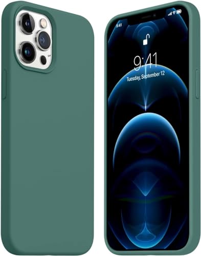 Image of Back Cover for iPhone 13 Pro Case,[Military Shockproof Protection] Liquid Silicone Case with [Soft Anti-Scratch Microfiber Lining for iPhone 13 Pro (Dark Turquoise)