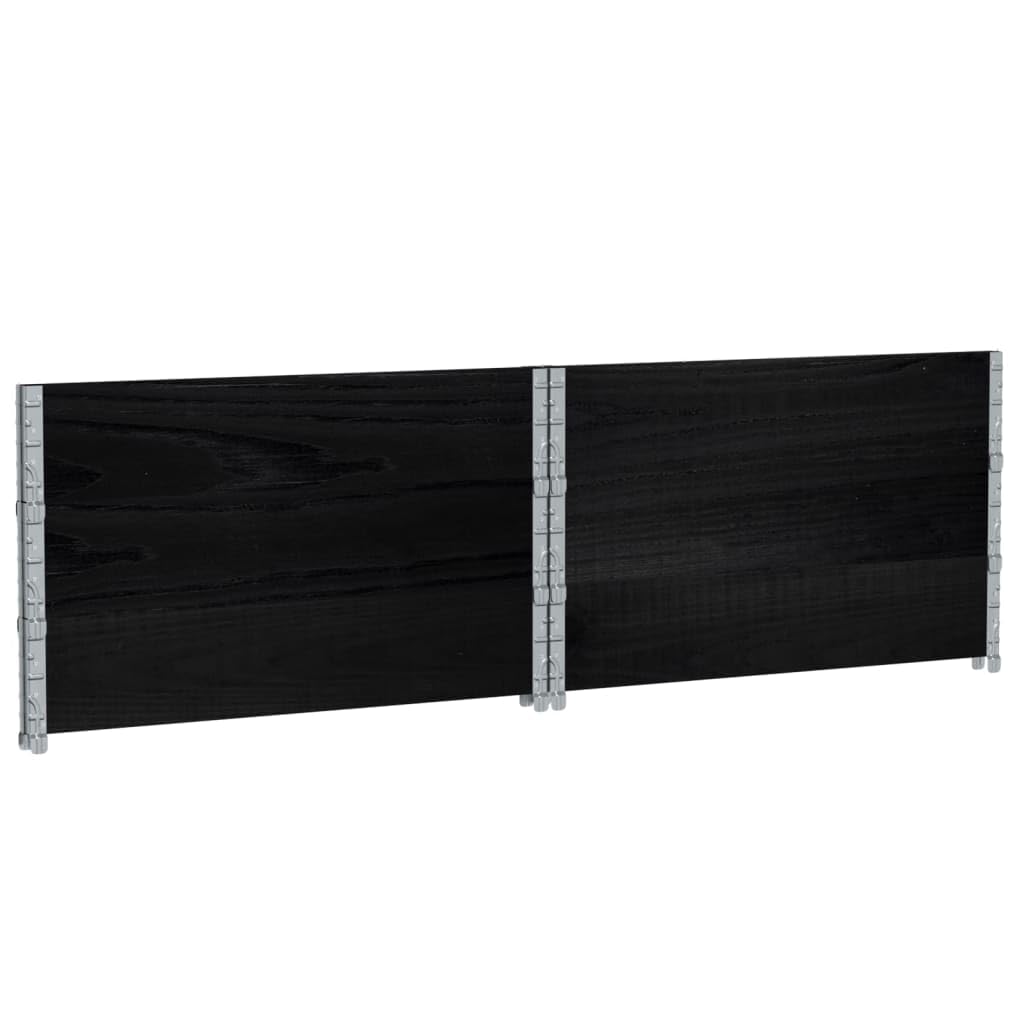 Pflanzkasten Schwarz Massivholz Kiefer 100x100 cm Hochbeet mit klappbaren verzinkten Metallecken für Balkon Terrasse Garten Indoor Outdoor zur Pflanzenpflege und Dekoration
