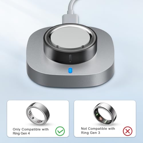 Charger Compatible with Ring Gen 4 Size 7, Fast Charging Dock with USB-C Cable - Additional View