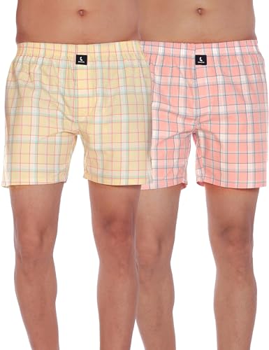 Image of Cotton Boxer Shorts for Men, Breathable, Comfortable & Lightweight (Pack of 2)
