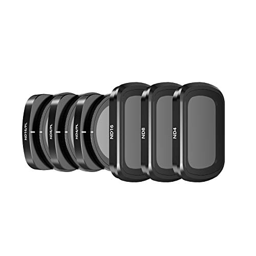 Skyreat Camera Lens ND Filters Set 6 Pack-(ND4, ND8, ND16, ND4PL, ND8PL, ND16PL) Compatible with DJI Osmo Pocket, Pocket 2 Gimbal Camera