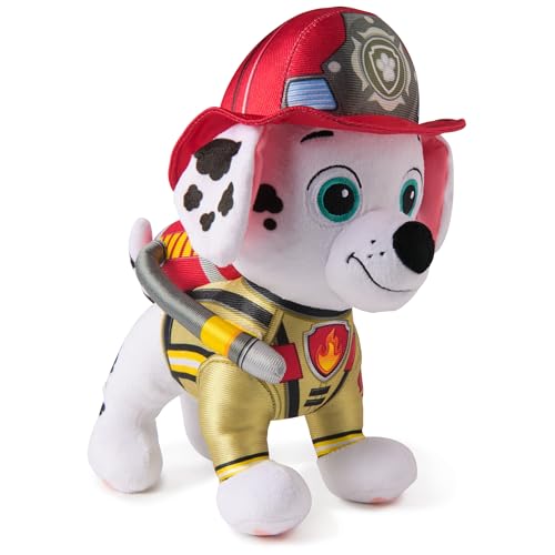 Paw Patrol: Fire Rescue Marshall, Plush Toy with Fire Extinguisher, Backpack, and Hose, Preschool Toys, Kids Toys for Boys & Girls, Ages 3 and Up, 10”